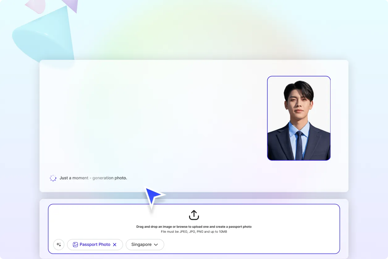 Free AI Passport Photo Editor, Free Online Passport Size Photo Maker